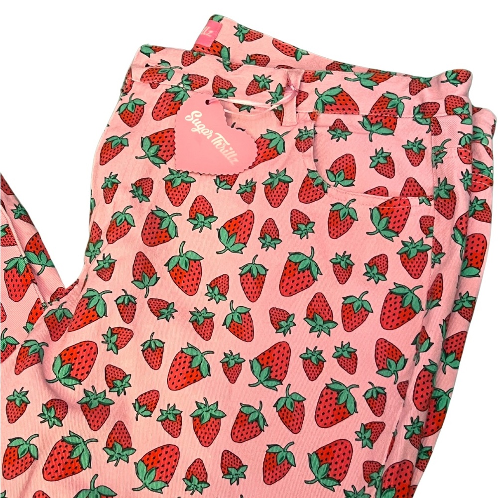 Sugar Thrillz Strawberry Print Pants